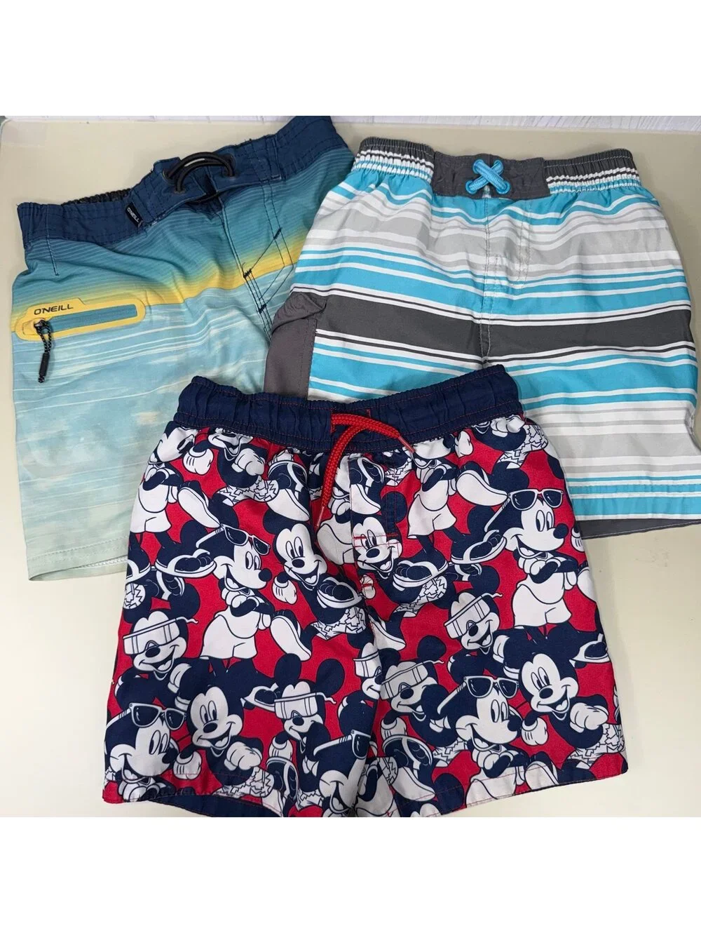 Boys 3T Swim & Shorts Bundle | Marvel, O’Neill, Sharks, Cloud Print | 9-Pieces